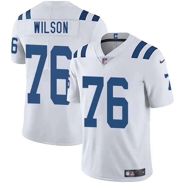 Men & Women & Youth Indianapolis Colts #76 Jack Wilson White 2025 Vapor Limited Stitched Jersey